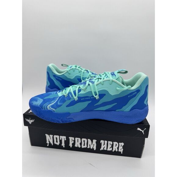 PUMA x LAMELO BALL MB.03 Lo Team Size 14 HyperLink Blue New In Box - Picture 5 of 9
